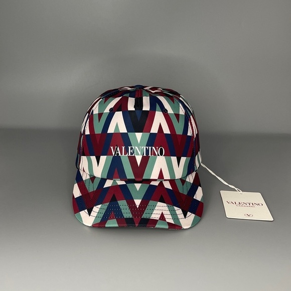 Authentic Valentino Multicolor Monogram Hat BEAUTIFUL Condition Gently Worn - Picture 2 of 14